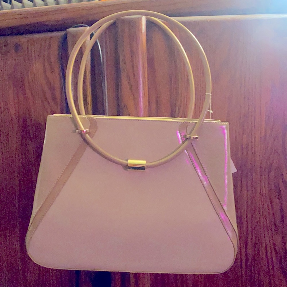 J. RENEE CLAY MULTI GLAZED KIDSKIN HAND BAG
